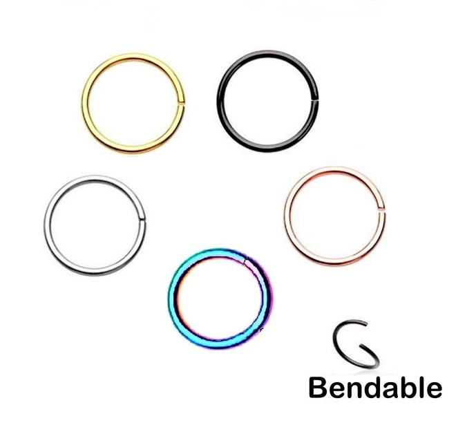 Bendable Piercing Hoop Rings